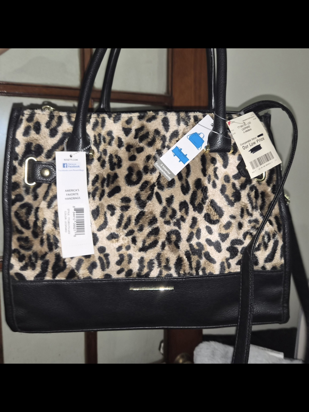 New with tags Rosetti leopard print satchel handbag